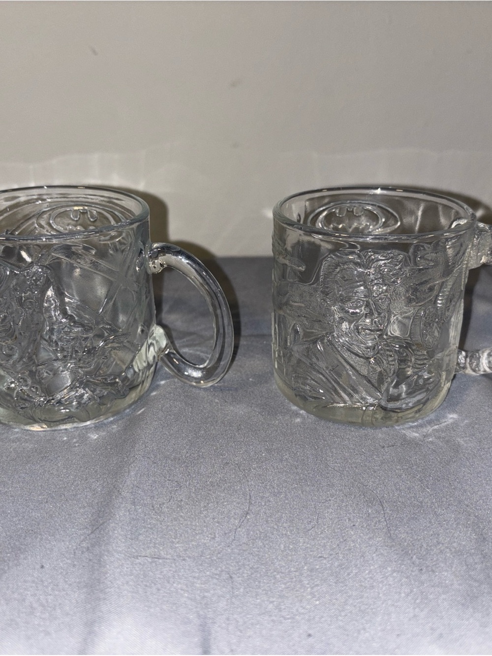 McDonald's riddler and two faced riddler Character Mugs - Transparent Set